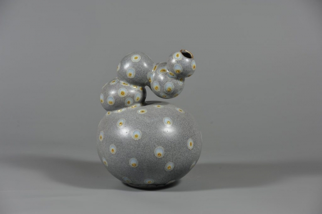 Stephanie Bertholon Vase bulle gris
